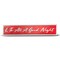 To All A Good Night Enamel Sign - Freestanding Tabletop Wall Art for Christmas - Red Metal - 5.5 in H x 30 in L